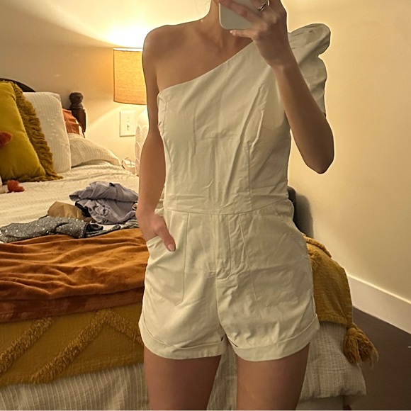 Asymmetrical leather romper - Picture 3 of 5